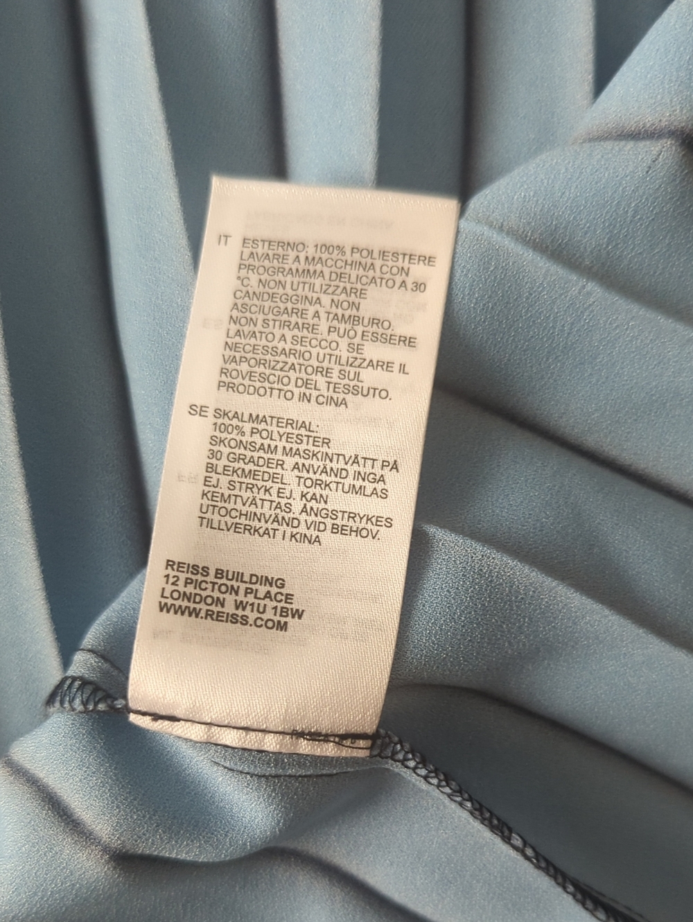 REISS Marlie Ombre Pleated Midi Skirt - Picture 10 of 10